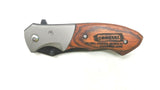 Tac-Force TF-468 Tactical Folding Pocket Knife Wood Handle Black Stainless Steel