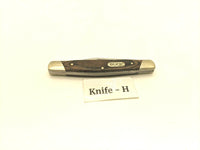 Buck #379 Solo Folding Pocket Knife 3 Pin Wood Handle Brass Bolsters Clip Point