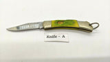 Steel Warrior Lockback Keychain Folding Pocket Knife Jigged Bone w/Brass Bolster