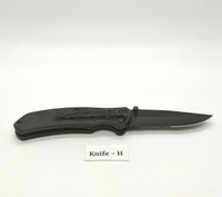 Husky Black Single Combo Edge Blade Folding Pocket Knife Liner Lock **Various**