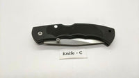 Ozark Trail Folding Pocket Knife Combo Edge Lockback Black Plastic Stainless