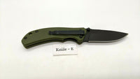 Ozark Trail 19460 Folding Pocket Knife Plain Edge Liner Lock Black SS Green G10