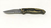 Master USA Folding Pocket Knife Liner Lock Combo Edge Camo G10 w/Delrin Inserts