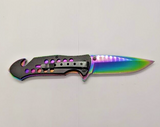 Tac-Force TF-509 Drop Point Plain Rainbow Blade Liner Lock Folding Pocket Knife