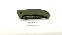 Ozark Trail 19460 Folding Pocket Knife Plain Edge Liner Lock Black SS Green G10