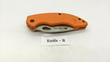 Ozark Trail Outdoor Equipment Folding Pocket Knife Combo Edge Liner Lock Orange