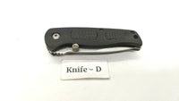 Kutmaster Combo Stainless Steel Blade Folding Pocket Knife Liner Black Handle