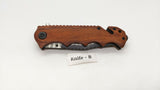 Tac-Force TF-809 Assisted Folding Pocket Knife Pakkawood Handle Liner Plain Edge