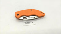 Ozark Trail Outdoor Equipment Folding Pocket Knife Combo Edge Liner Lock Orange