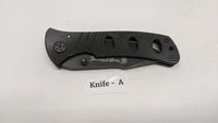 Smith & Wesson Extreme Ops SWA6 Folding Pocket Knife Plain Edge Liner Lock Black