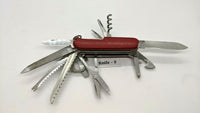 Vtg Victorinox Champion Officier Suisse SAK Folding Pocket Knife Mag Glass 91mm