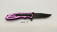 Smith & Wesson Extreme Ops SWA24SP Folding Pocket Knife Combo Edge Liner Pink