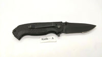 Schrade SCH001S Folding Pocket Knife Combo Liner Black ABS & TPR Carbon Steel