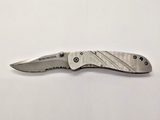 Winchester Combination Blade Frame Lock Stainless Steel Folding Pocket Knife