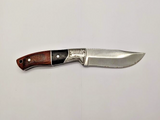 Rare Winchester Etch Design Wood  Drop Point Plain Edge Fixed Blade Knife