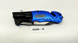 Tac-Force Speedster TF-835 Tactical Folding Pocket Knife Assisted Police Blue