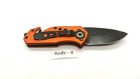 MADI PK-1 Folding Pocket Knife Rescue Plain Edge Liner Lock Aluminum  *Various*