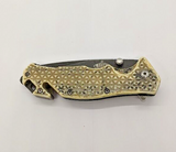 Master USA Ballistic Model MU-A001 Drop Point Plain Edge Folding Pocket Knife