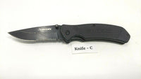 Husky Black Single Combo Edge Blade Folding Pocket Knife Liner Lock **Various**