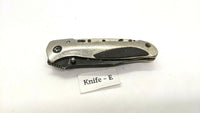 Appalachian Trail Folding Pocket Knife 6 3/4" Liner Black SS Plain Rubber Inlay