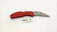Appalachian Trail Small Folding Pocket Knife Combo Edge Hawkbill Lockback ABS