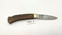 Vintage Rare Boker Tree Brand Classic Solingen Folding Pocket Knife Plain Wood