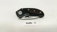 True Utility Folding Pocket Knife Frame Lock Plain Stainless Steel & Wood Handle