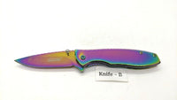 Tac-Force Speedster TF-573 Folding Pocket Knife Assisted Plain Frame Rainbow