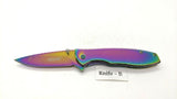 Tac-Force Speedster TF-573 Folding Pocket Knife Assisted Plain Frame Rainbow