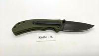 Ozark Trail 19460 Folding Pocket Knife Plain Edge Liner Lock Black SS Green G10