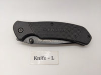 Husky Black Single Combo Edge Blade Folding Pocket Knife Liner Lock **Various**