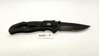 Atomic Bear Prepare To Survive Folding Pocket Knife Combo Liner All Black G10