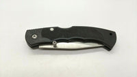 Ozark Trail Folding Pocket Knife Combo Edge Lockback Black Plastic Stainless