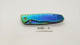 Sheffield Rainbow Folding Pocket Knife Combo Edge Frame Lock Stainless Steel