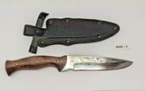 Kizlyar Russian Hunting Knife 5 7/8" Blade Hardwood Handle with Leather Sheath 4