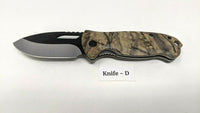 Mossy Oak Tactical Folding Pocket Knife Liner Lock Plain Edge Camo  **Various**