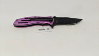 Smith & Wesson Extreme Ops SWA24SP Folding Pocket Knife Combo Edge Liner Pink