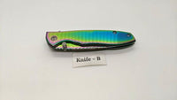 Sheffield Rainbow Folding Pocket Knife Combo Edge Frame Lock Stainless Steel