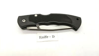 Ozark Trail Folding Pocket Knife Combo Edge Lockback Black Plastic Stainless