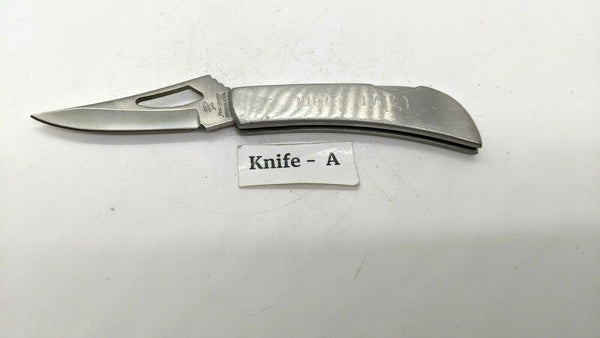 Frost Cutlery Folding Pocket Knife Surgical Steel Plain Wharncliffe Lockback SS