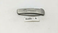 ESP K&P ASI#63770 Stainless Rostfrei Folding Pocket Knife Plain Edge Lockback