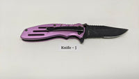 Smith & Wesson Extreme Ops SWA24SP Folding Pocket Knife Combo Edge Liner Pink