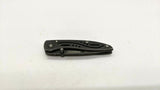 Guidesman Mini Skeleton Folding Pocket Knife Plain Edge Frame Black Stainless