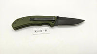 Ozark Trail 19460 Folding Pocket Knife Plain Edge Liner Lock Black SS Green G10