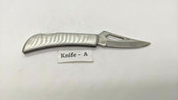 Frost Cutlery Folding Pocket Knife Surgical Steel Plain Wharncliffe Lockback SS