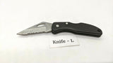 Maxam Small Black Falcon Folding Pocket Knife Lockback Combo Edge Plastic Handle