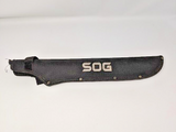 SOG Sogfari Machete Plain Edge Black Fixed Blade Knife With Sheath