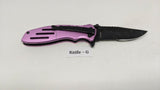 Smith & Wesson Extreme Ops SWA24SP Folding Pocket Knife Combo Edge Liner Pink