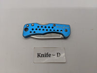 Nite Ize DooHickey Small Folding Pocket Knife Lockback Keychain Plain Aluminum