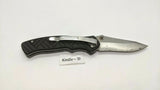 Stanley Tactical Folding Pocket Knife Black Rubber Handle Plain Liner Lock